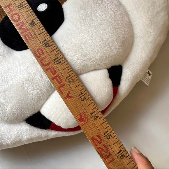 bucee's buc-ee's gas station bucee the beaver head 16" wide plush pillow travel - Picture 6 of 8